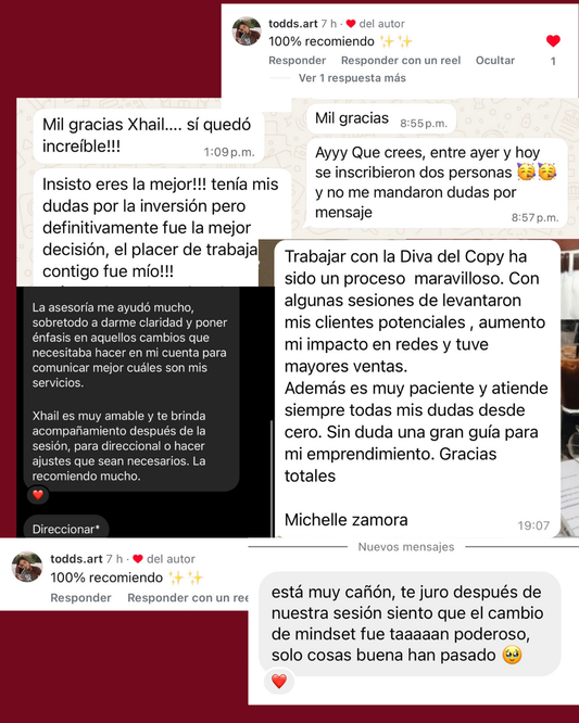 Asesoría 1:1 de copywriting para redes sociales